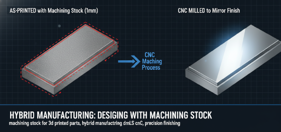 machining stock for 3d printed parts