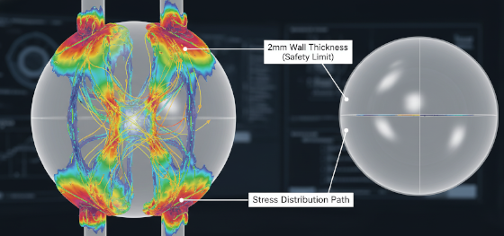 shell wall thickness stress