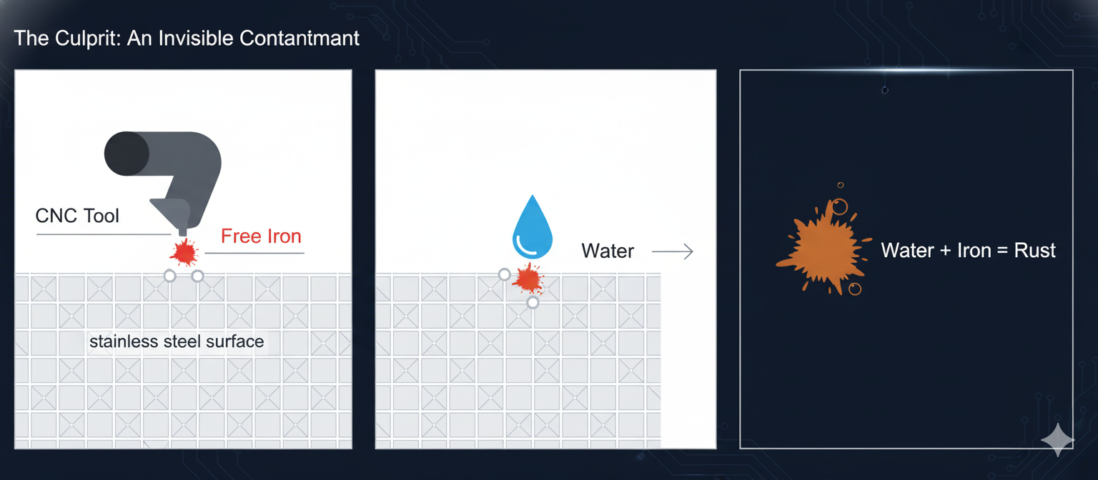 free iron contamination diagram