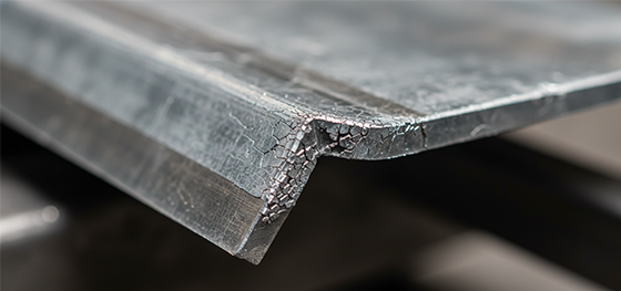 Galvanized steel coating damage