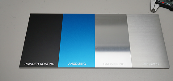 sheet metal surface treatment samples