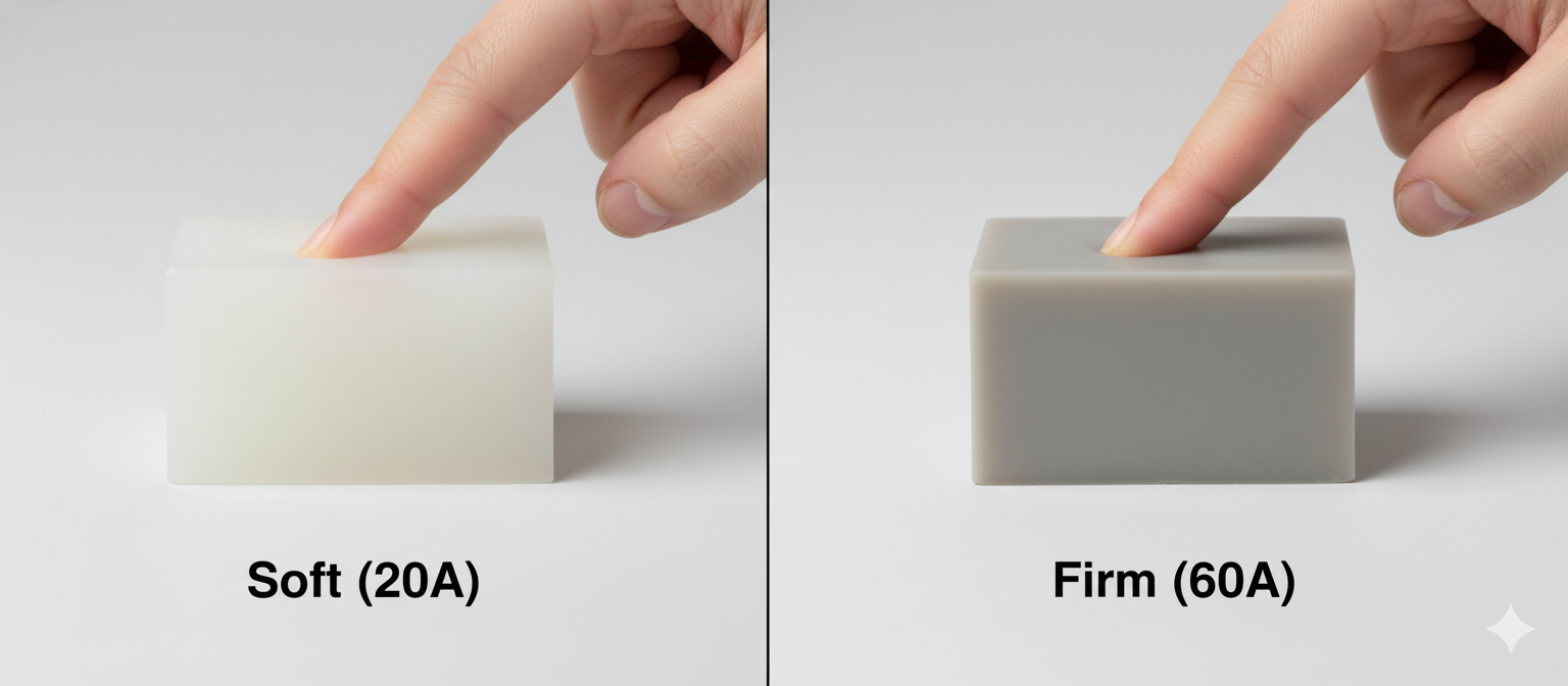 silicone durometer comparison