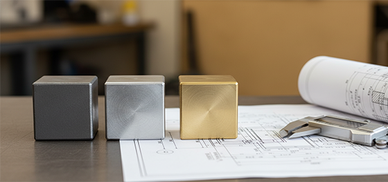 raw metallic material blocks