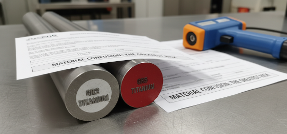 raw titanium material identification