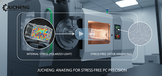 Polycarbonate internal stress birefringence