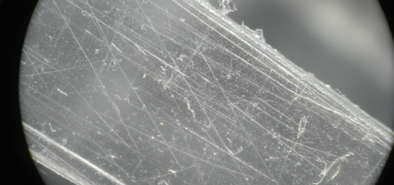 machined polycarbonate surface