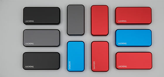 matte black blue red