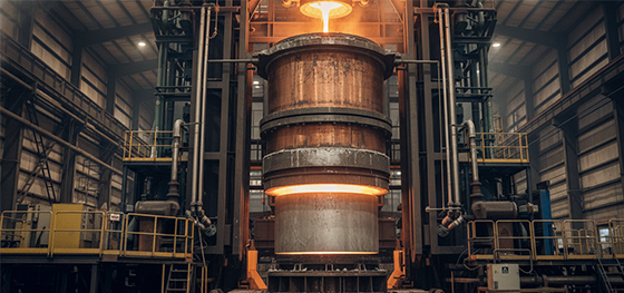 vertical continuous casting process