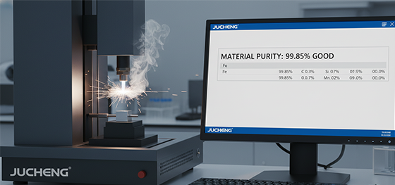 spectrometer testing metal sample