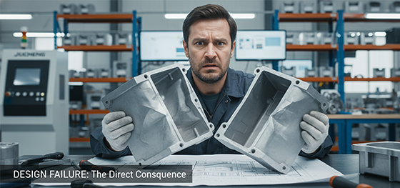 warped die cast part