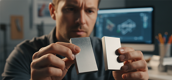 6061 and 6063 aluminum samples