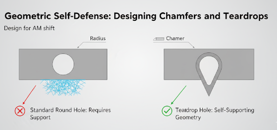 teardrop hole design