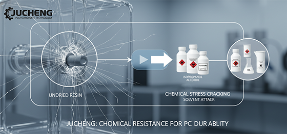 Polycarbonate stress cracking