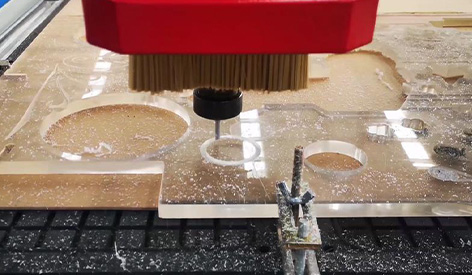 Acrylic CNC engraving