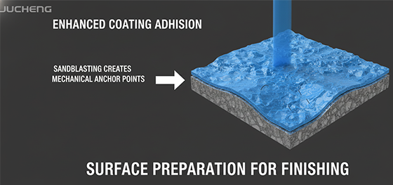 Sandblasted surface for Anodizing