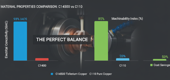 machinability of C14500 vs C110