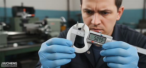 measuring soft PTFE part