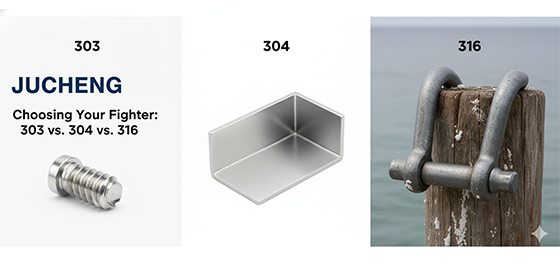 303 vs 304 vs 316 stainless steel parts