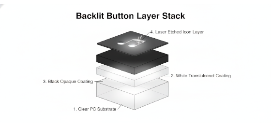 backlit button stack