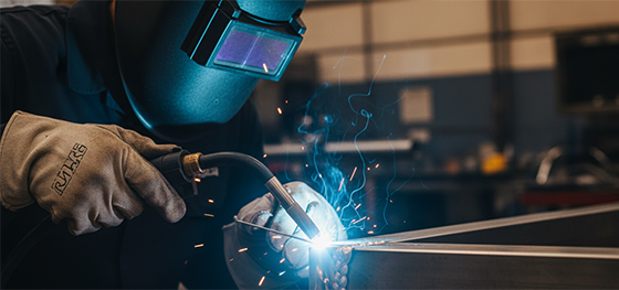 TIG welding in action