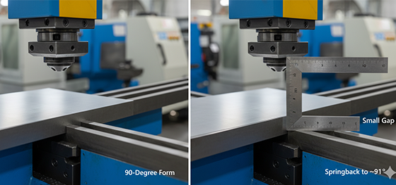 metal springback effect