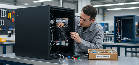 installing fans and cables