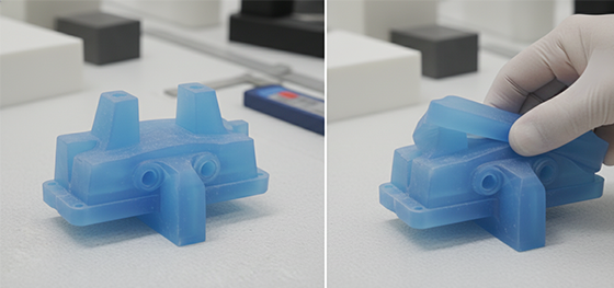 flexible polyurethane vs silicone part,