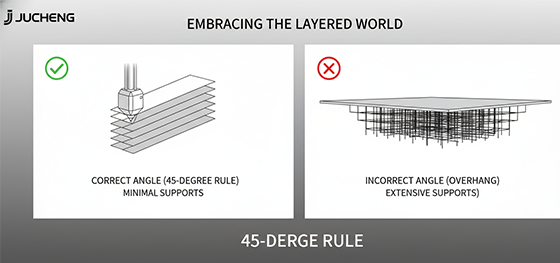 45-degree rule 3D printing