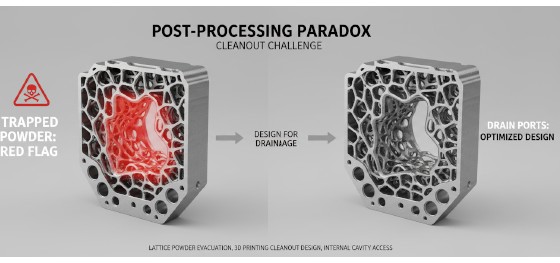 lattice powder evacuation