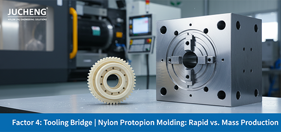 Nylon prototype next to Injection Molding tool
