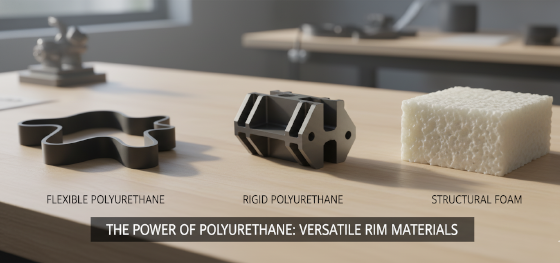 flexible solid and foam RIM parts