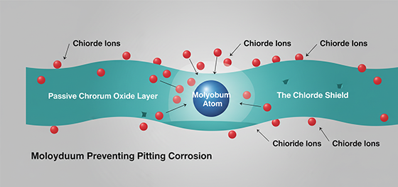 molybdenum preventing pitting corrosion