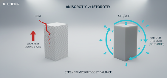 Anisotropy vs Isotropic 3D printing comparison