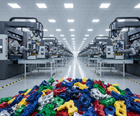 injection molding factory floor