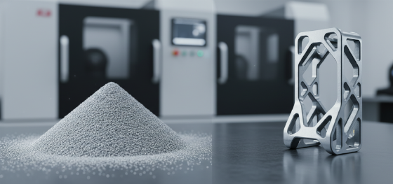 raw metal powder to solid part