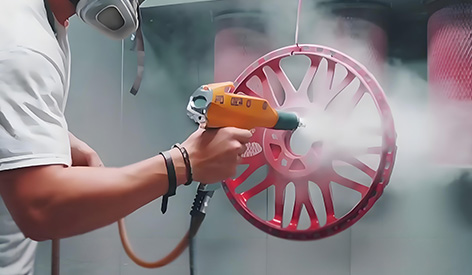 Powder coating metal