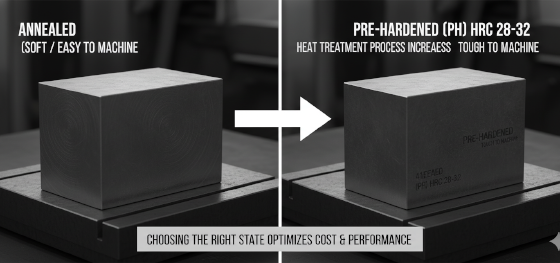 pre-hardened 4140 steel