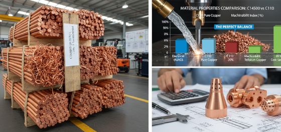 Raw C14500 tellurium copper