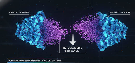 Polypropylene Semicrystalline structure diagram