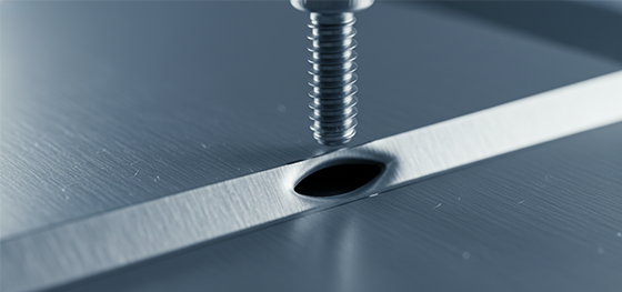 deformed hole near bend