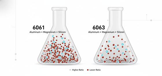 6061 vs 6063 chemical composition