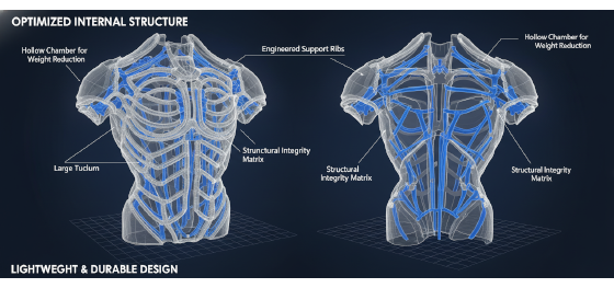 hollowing 3d models for art