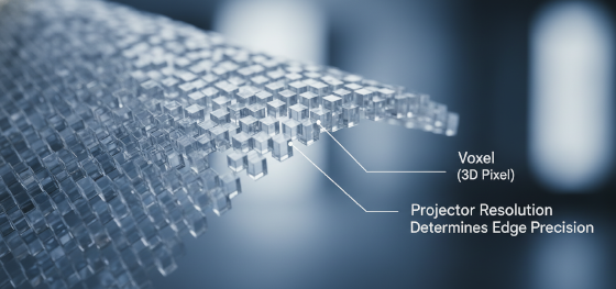 microscopic dlp surface resolution