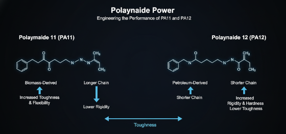 nylon pa11 vs pa12 properties
