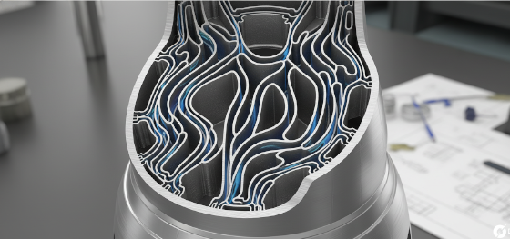 complex internal cooling channels