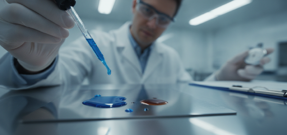 testing passivated metal with copper sulfate