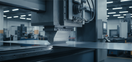 cnc press brake forming titanium plate