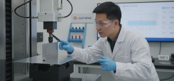 examining metal sheet fatigue stress