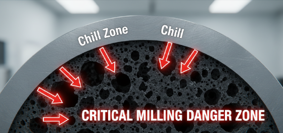 microscopic chill zone protecting internal metallurgical gas voids