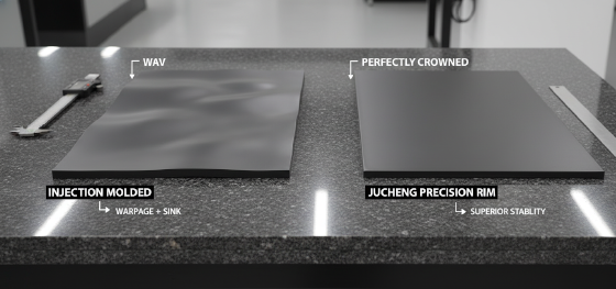 visual evidence of dimensional stability in large RIM parts vs injection molding